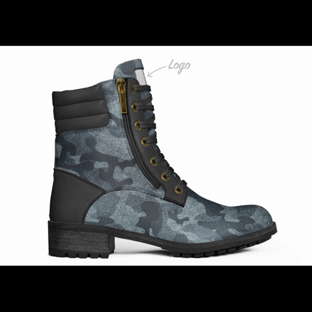 Military style zip boot